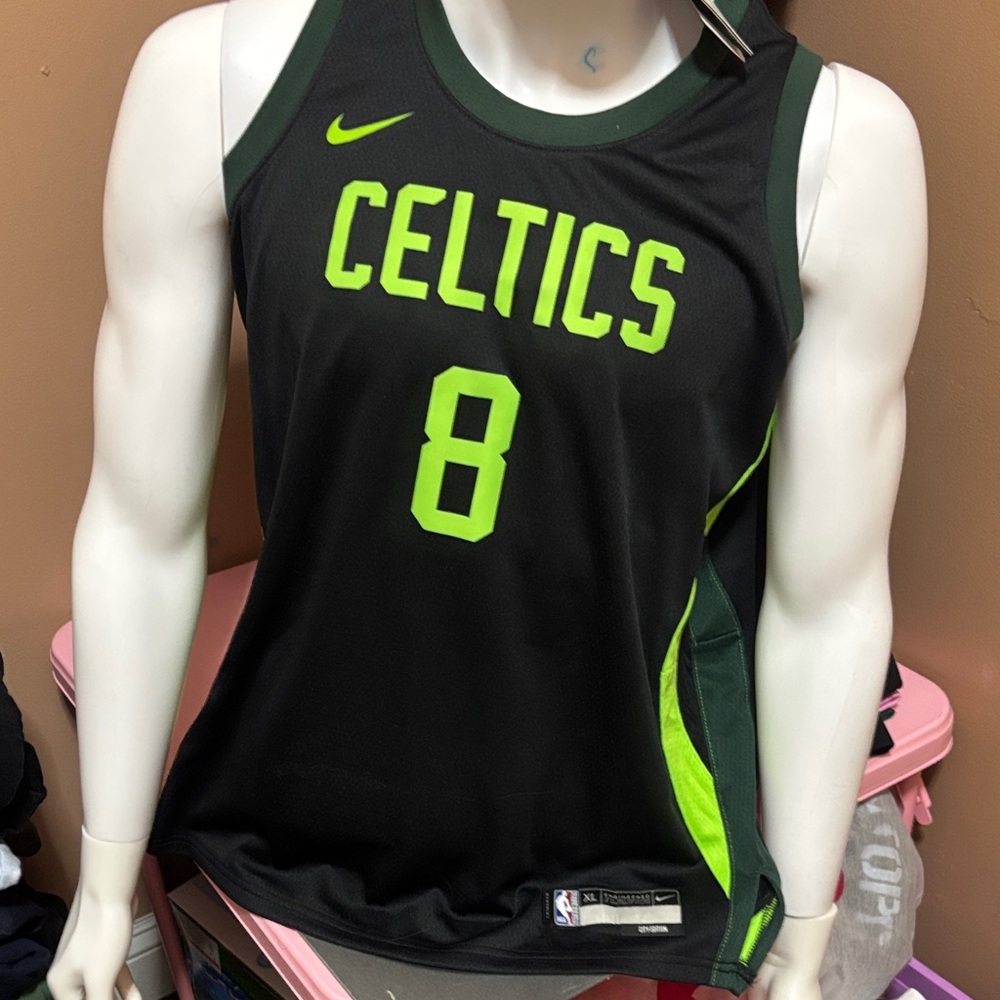 NBA Celtics Black and Green Jersey
